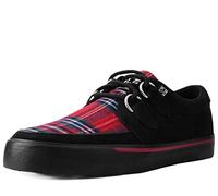 T.U.K. Vegan Creeper Sneaker - Scarpe da Ginnastica per Uomo e Donna - Colore Tartan Nero - Stile Punk, Goth e Rocker in Pelle e Scarpe Stringate - Taglia EU45