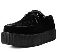 T.U.K. Vegan Viva High Creeper - Scarpe da Uomo e Donna - Colore Velluto Nero - Taglia EU38