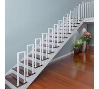 T-ZBDZ Ringhiera per Scale Interne a u, Corrimano per Scale Interne, Ringhiera a forma di u in Ferro, Parapetto Scala Esterni, per Corridoio Ingresso Terrazza, Bianco, 45cm