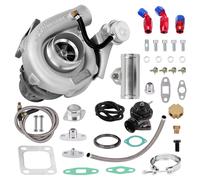 T04E T3 V-Band Turbocharger & Oil return & feed line Kit & Blow Off Valve Kit
