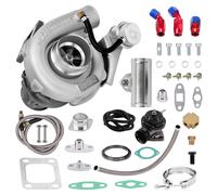 T04E T3 V-Band Turbocharger & Oil return & feed line Kit & Blow Off Valve Kit