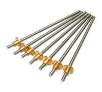 T10 Lead Screw 10mm Diameter, 2mm Pitch, 100-500mm Length with Brass Nut for 3D Printers and CNC Machines(100mm)