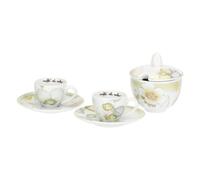 T10682418P00 Set 2 tazzine espresso e zuccheriera in porcellana Bloom