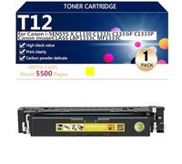 T12 Cartuccia Toner ad alta Capacità Compatibile per Canon i-SENSYS XC1333i C1333iF C1333P Stampanti, Varie Specifiche Disponibili,Yellow