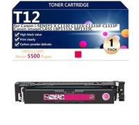T12 T12BK T12C T12Y T12M Cartucce Toner ad alta Capacità Compatibili per Canon i-SENSYS XC1333i C1333iF C1333P Stampanti, 7500 Pagine,Magenta