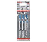 Bosch Lama per seghetto alternativo T 123 XF Progressor for Metal per lamiere di acciaio – 1 pezzo