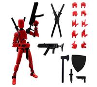 T13 Action Figure Set (montaggio completato), barra multipla stampata 3D, titanio, 13 personaggi d'azione Lucky Mobile Robot Action Figure Manichino, decorazioni per desktop per gli amanti del gioco