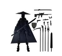 T13 Stick Titan13 Set Action Figure (assemblaggio completato), stampato in 3D, multi-articolare, robot mobile Nova T-13 Robot 13 Stop Motion Figure Decorazione Desktop (nero)