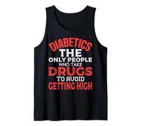 T1D Diabetic Type 1 Consapevolezza del diabete Uomini Donne Divertente Canotta