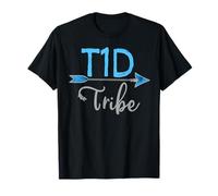 T1D Tribe Tipo 1 diabete Consapevolezza Blue Warrior Bambini Ragazzo Maglietta
