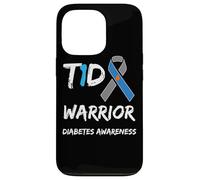 T1D Warrior Type 1 Diabetes Awareness Blue Ribbon Custodia per iPhone 13 Pro