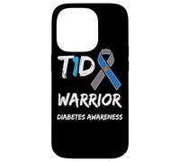 T1D Warrior Type 1 Diabetes Awareness Blue Ribbon Custodia per iPhone 14 Pro