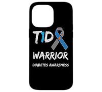 T1D Warrior Type 1 Diabetes Awareness Blue Ribbon Custodia per iPhone 14 Pro Max