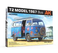 T2 Model 1967 Bus 1:35 Plastic Model Kit AK INTERACTIVE