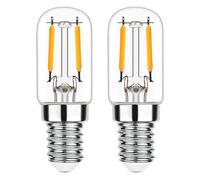T22 - Lampadina a LED E14, 2 W, 2700 K, luce bianca calda, per frigorifero, lampadina alogena da 15 W, non dimmerabile, per macchina da cucire, cappa aspirante, freezer, set da 2