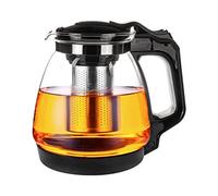 T24 Teiera in vetro con setaccio, resistente al calore, rimovibile, in acciaio inox, filtro da tè (1700 ml)