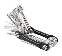 T25 Strumento portatile Kit di manutenzione della bici pieghevole universale in acciaio inossibile 11 in 1 mini bici per gli appassionati di cicli e la meccanica professionale
