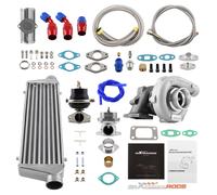 T3 T04E Universale Turbo kit Turbocompresseur Wastegate Intercooler Type-S BOV