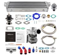 T3 T04E Universale Turbo kit Turbocompresseur Wastegate Intercooler Type-S BOV