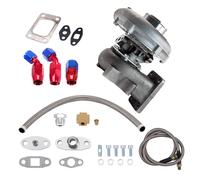 UNIVERSAL T3 T4 TURBO TURBOCHARGER 0.5 A/R 0.63 OIL INLET & FEED RETURN LINE KIT
