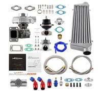 T3 T4 Turbocompressore Universal Kit Wastegate Intercooler Turbine Wheel BOV NEW