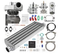 T3 T4 Universal Turbo Turbocharger Kit Wastegate Intercooler Turbine BOV Adapter