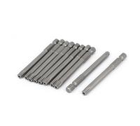 T30 tipo 1/4" mandrino esagonale 75mm Magnetico lungo cacciavite Torx punta 10pz