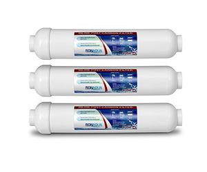 T33 Inline Coconut grade membrana pre/post filtro al carbone attivo per gusti e riduzione odore White