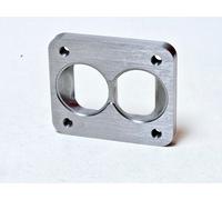 T4 Divided A 2.0 " Pollici Doppio Porte Ingresso Turbo Flangia Transition 1/2 "