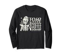 T43.612 più caffè Prego Medico Coder Skeleton Halloween Maglia a Manica