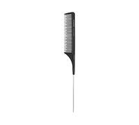 T4B LUSSONI Pin Tail Comb - Pettine antistatico e infrangibile, in carbonio con denti sottili e denti (304)