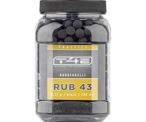 T4E - Palline per paintball Practice RUB 43, calibro per munizioni, 43,500 pezzi, sfere in gomma, colore nero