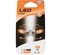 T4W Coppia di lampadine spia 2 Led per luci auto 12V 4W BA9s
