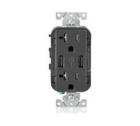 T5832-B Type-A USB in-Wall Charger with 20A Tamper-Resistant Outlet, USB Charger