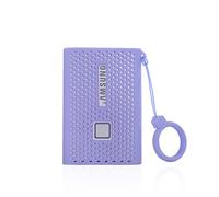 T7 SSD, custodia in silicone compatibile per Samsung T7 Portable SSD 1TB 2TB 500GB unità, antigraffio, leggera cover (viola)