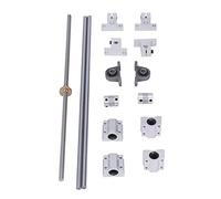 T8 Lead Screw Set 8mm 500mm | Linear Optical Axis with Rail Shaft Support | CNC Coupler & Bearing Block Kit for 3D Printers/CNC Machines/Digital Measuring Equipment