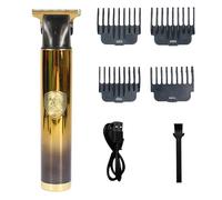 T9 Electric Hair Clipper, Cordless Rechargeable T-Blade Trimmer For Men, Embossed Beard Groomer With 4 Guide Combs, Perfect For Mustache, Nose Hair, Facial And Precision Styling
