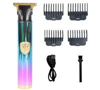 T9 Electric Hair Clipper, Cordless Rechargeable T-Blade Trimmer For Men, Embossed Beard Groomer With 4 Guide Combs, Perfect For Mustache, Nose Hair, Facial And Precision Styling