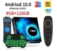 T95 tv box android 10 8GB 128GB allwinner h616 Quad Core UHD10 6K 3D H.265 5g wifi Bluetooth 5.0 Smart TV spagna 2024 TV Box