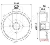 TA-0700C Tamburo freno RENAULT CLIO III(prezzoSingolo Japanparts