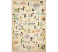 Ta del linguaggio dei segni, cartelli in metallo, una guida pratica al linguaggio dei segni, poster per l'apprendimento delle lingue, decorazione da parete per club in classe a casa, 8x12 pollici