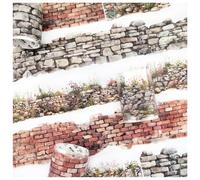 Ta Merry Scrapbook - Set di 3 adesivi a tema floreale e Wall Stickers in PET Washi Tape Stickers per Bullet Journal, album, blocchi note, decorazioni, accessori per diario (Flower Wall)