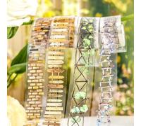 Ta Merry Scrapbook Set di 6 rotoli Washi Tape PET Scrapbooking Path Stickers Bullet Journal per scrapbook fai da te calendario,taccuino fotografico,diario,Notebook (Garden)