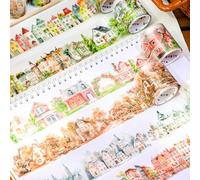 Ta Merry Set di 6 rotoli di adesivi per scrapbooking, decorazione estetica per scrapbooking, diario (Dream Town)