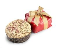 T'a Milano Panettone artigianale con lamponi e crema di pistacchio, ricoperto di cioccolato bianco - 750 g