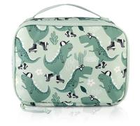 TA Trend Atelier Borsa Termica Bambini, Borsa per il Pranzo, Mini Borsa Isolata per Cosmetici, Medicine, Snack - Sostenibile (Verde - Dinosauro, 21,5 x 14,5 x 6,5 cm)