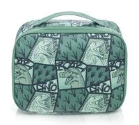 TA Trend Atelier Borsa Termica Bambini, Borsa per il Pranzo, Mini Borsa Isolata per Cosmetici, Medicine, Snack - Sostenibile (Verde - Dino 2, 24 x 17 x 8 cm)