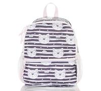 TA Trend Atelier Zainetto Bambini Asilo, Borsa Asilo, Zaino Bambini - Senza PFC, Idrorepellente, Con Fascia Toracica, Catarifrangenti - 6 Litri (Righe - Gatto)