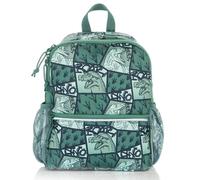 TA Trend Atelier Zainetto Bambini Asilo, Borsa Asilo, Zaino Bambini - Senza PFC, Idrorepellente, Con Fascia Toracica, Catarifrangenti - 6 Litri (Verde - Dino 2)