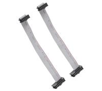 TA-VIGOR 2 cavi a nastro piatti da 15 cm, passo 2,54 mm, IDC femmina a femmina 10-16 pin per connessioni interne, compatibili con unità DVD, HDD, unità CD, grigio